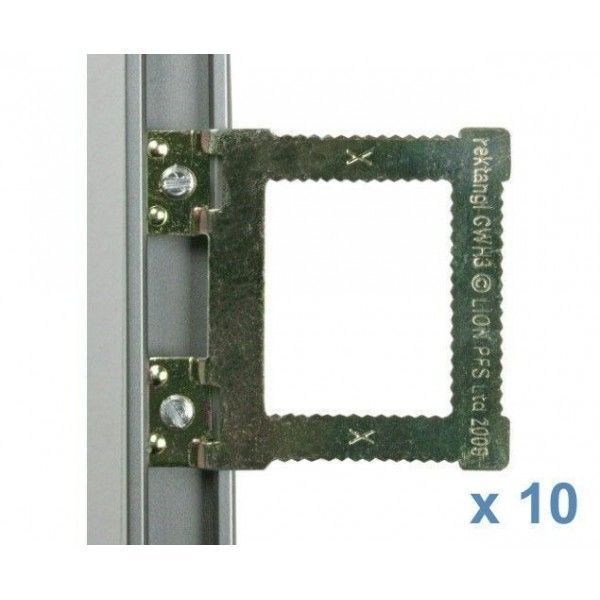 Colgador regulable para marcos de aluminio. 10 ud
