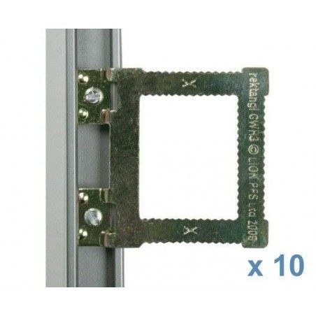 Colgador regulable para marcos de aluminio. 10 ud