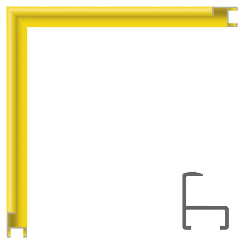 Marco de aluminio AMARILLO