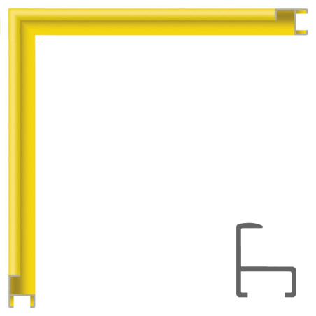 Marco de aluminio AMARILLO