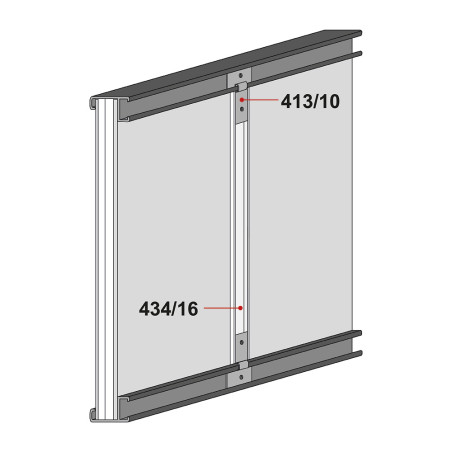TRAVESAÑO PARA MOLDURAS DE ALUMINIO