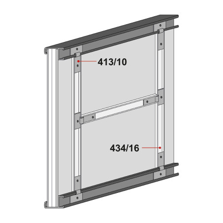 TRAVESAÑO PARA MOLDURAS DE ALUMINIO