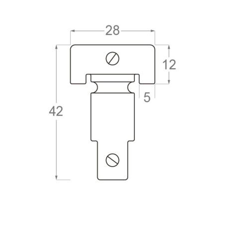 TRAVESAÑO PARA MOLDURAS DE ALUMINIO