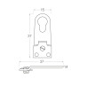 Colgador para marcos de aluminio marca AMS