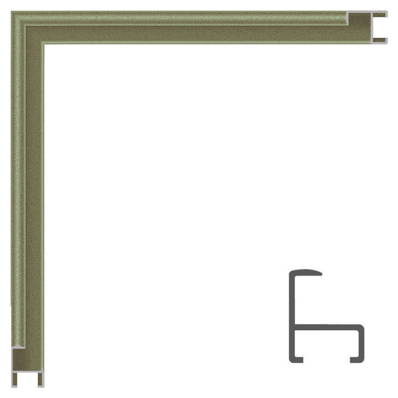 Marco de aluminio. VERDE OXIRON