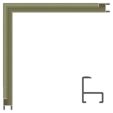 Marco de aluminio. VERDE OXIRON