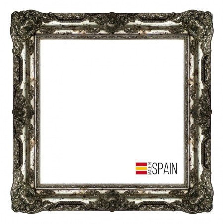 Marco de estilo PLATA QUEMADA artesano. E10.2