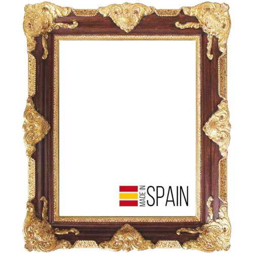 Marco de estilo ORO-NOGAL artesano.