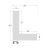 Marco de FLOAT 33x40 mm en HAYA maciza vaporizada.