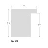 Marco de 30x33 mm en ROBLE macizo