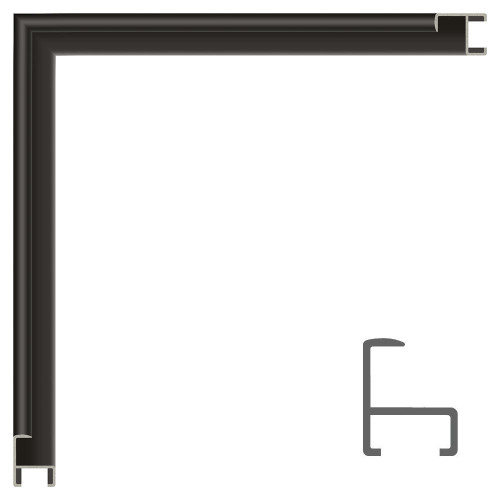 Personalizado: Marco de aluminio NEGRO MATE. Med. 50cm x 70cm. -  (incluye 4 palos y kit de montaje)