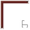 Personalizado: Marco de aluminio GRANATE. Med. 50cm x 70cm. - Frontal: Arraglass 1.5 mm antireflex.
