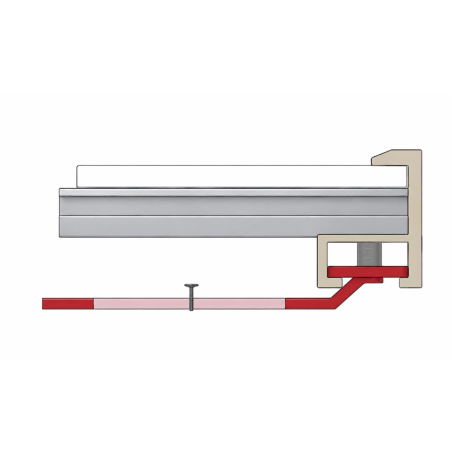 Colgador regulable para marcos de aluminio. 10 ud