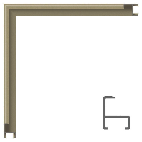 Personalizado: Marco de aluminio CAVA MATE. Med. 50cm x 70cm. - Frontal: Arraglass 1.5 mm antireflex.