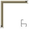 Personalizado: Marco de aluminio CAVA MATE. Med. 50cm x 70cm. - Frontal: Arraglass 1.5 mm antireflex.