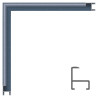 Personalizado: Marco de aluminio. COBALTO OXIRON. Med. 50cm x 70.2cm. -  (incluye 4 palos y kit de montaje)