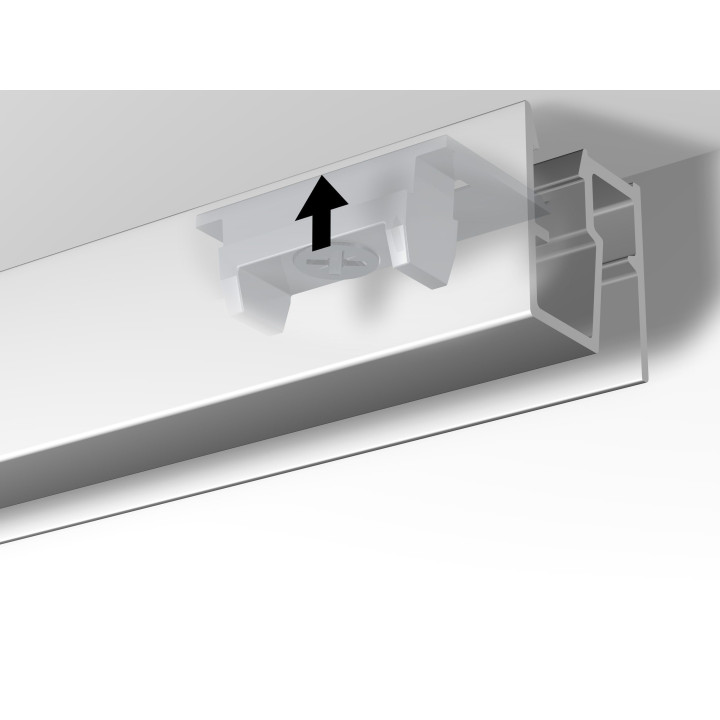 Guía para colgar cuadros del techo Newly R40 200 cm. Blanco.