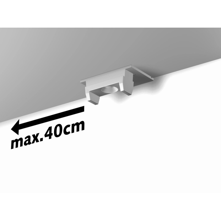 Guía para colgar cuadros del techo Newly R40 200 cm. Blanco.