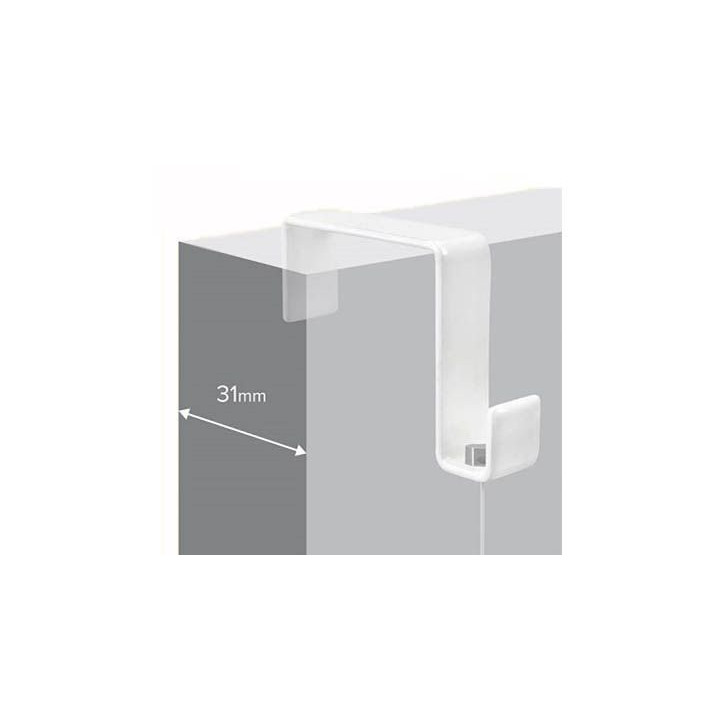 COLGADOR DE PARED BLANCO 31 mm