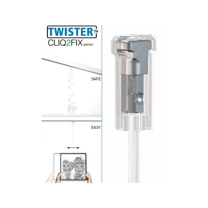 Cable Nylon con TWISTER CLIQ2FIX para colgar cuadros