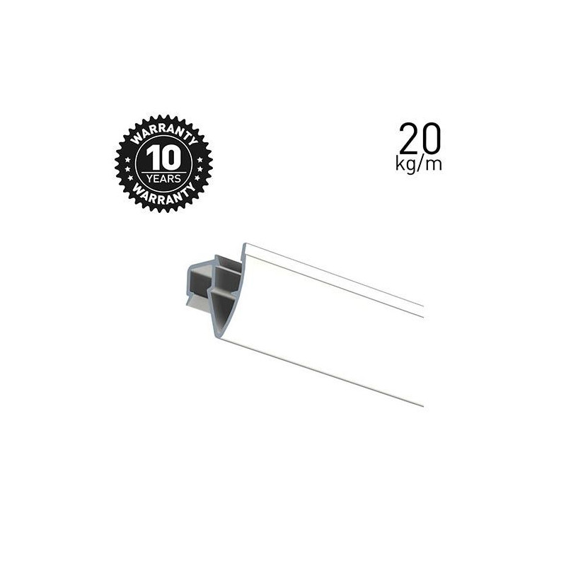 Riel para colgar cuadros UpRail techo 200 cm blanco imprimación 20 kg/m guía de aluminio