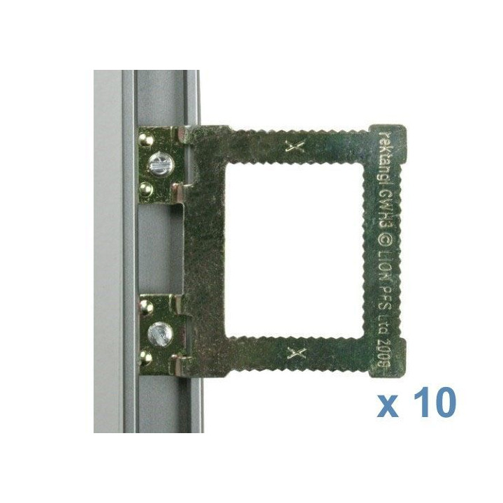Colgador regulable para marcos de aluminio. 10 ud