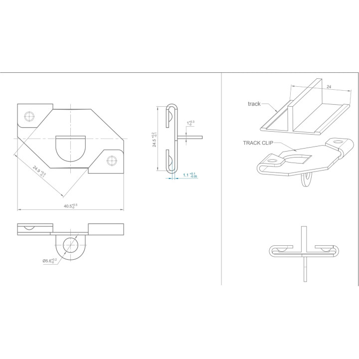 Kit colgador de mamparas en falsos techos