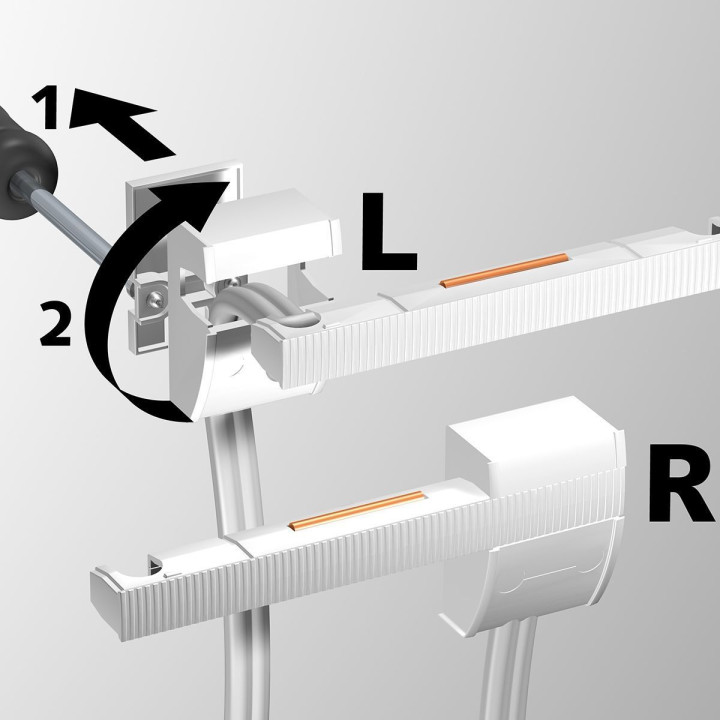 concector guia colgar cuadros combi rail pro