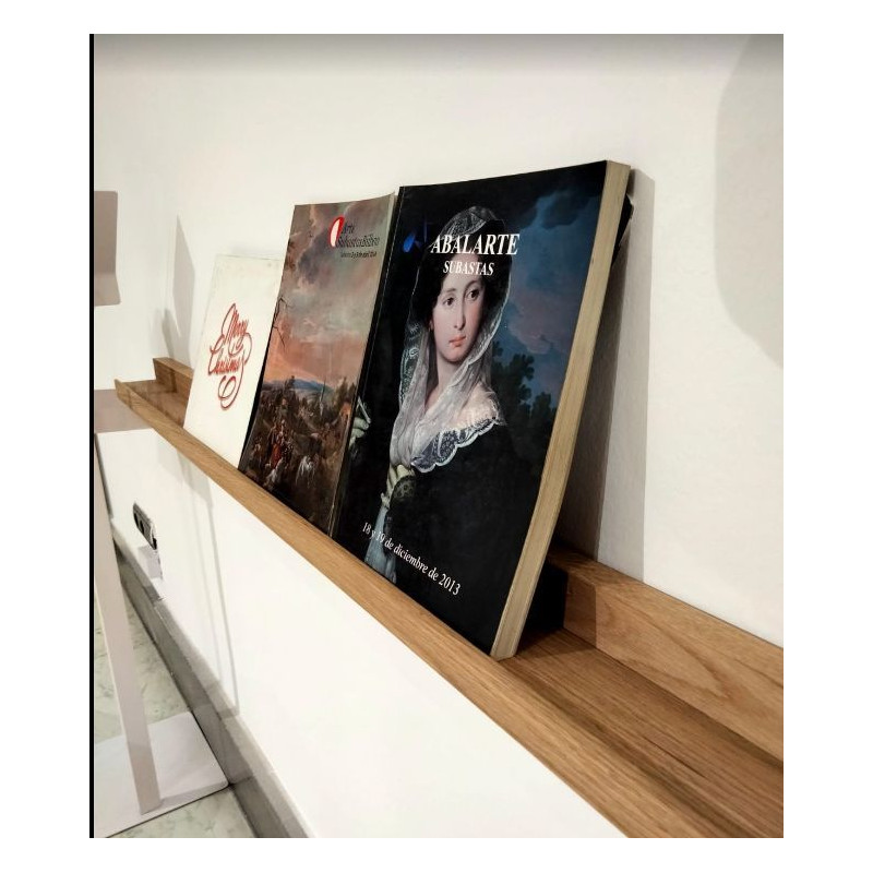 Estantes para cuadros y libros en roble y haya macizo