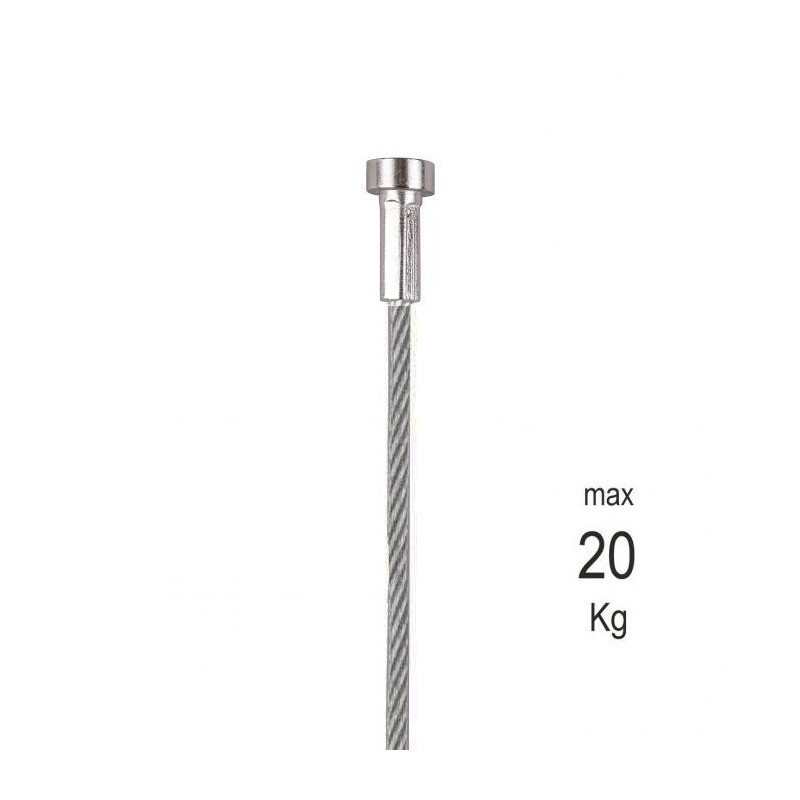 Cable de acero con tope invisible 150 cm