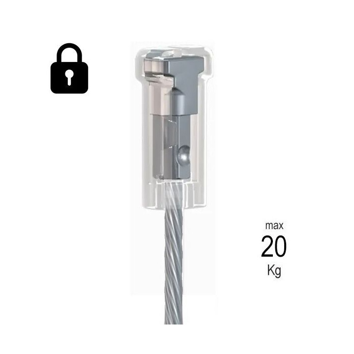 Cable Nylon con TWISTER CLIQ2FIX para colgar cuadros
