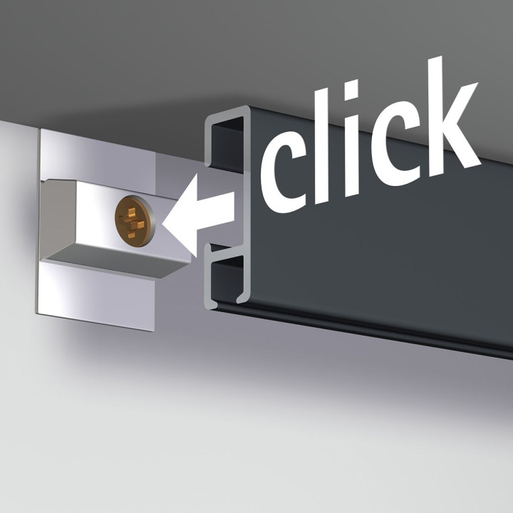 Guía para colgar cuadros ClickRail NEGRO