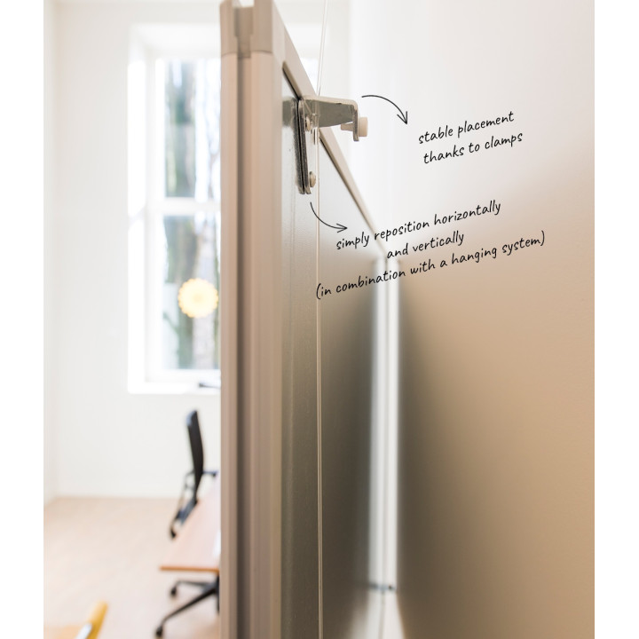 Guias para colgar paneles de la pared