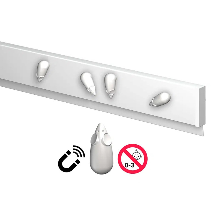 Ratones magnéticos blancos