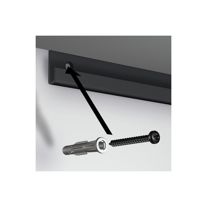 Guía para colgar cuadros Classic Rail PRO BLANCO 200 cm