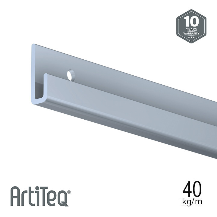 Guía para colgar cuadros Classic Rail PRO PLATA 200 cm