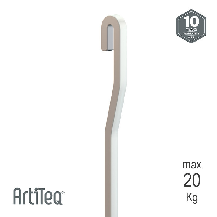 Varilla cuadrada BLANCA 250 cm  para colgar cuadros