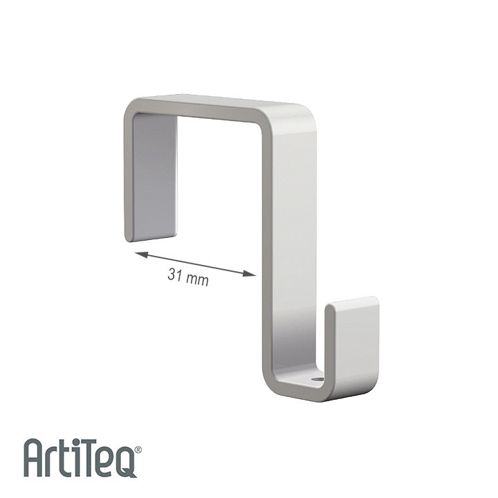 COLGADOR DE PARED BLANCO 31 mm