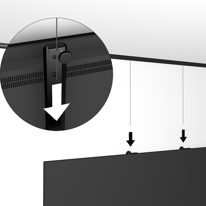 Sistema de suspensión para pantallas de TV