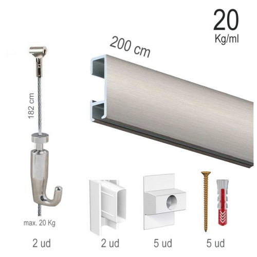 Kit para colgar cuadros acero block