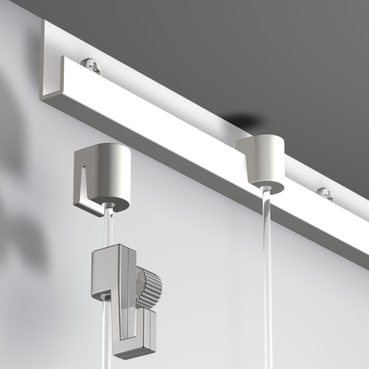 kit ClassicRail blanco para colgar cuadros sin taladrar