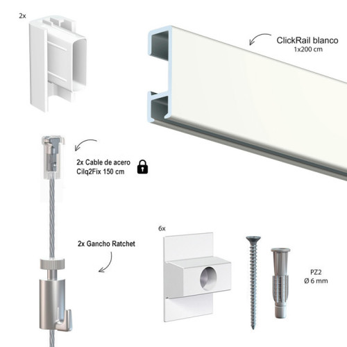 kit para colgar cuadros de la pared. acero, twister