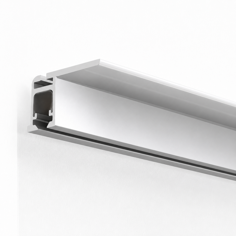 Guía para colgar cuadros TOPRAIL FLAT BLANCO 200 CM 45 KG