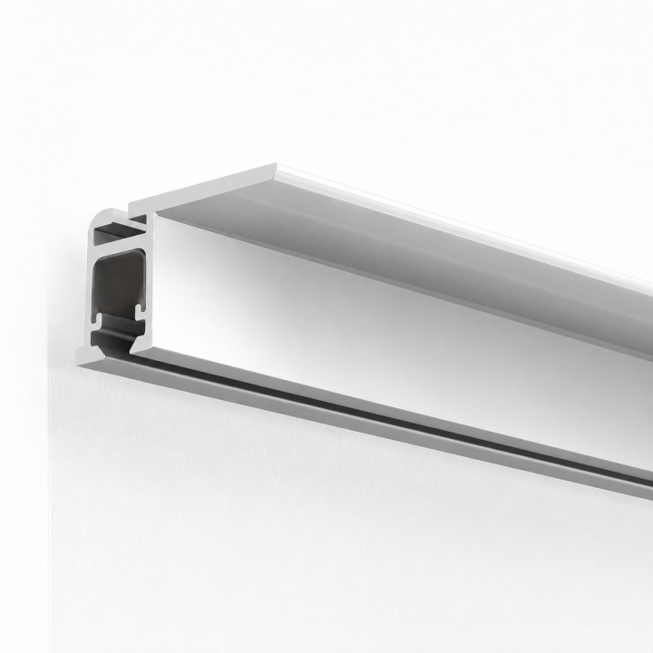 Guía para colgar cuadros TOPRAIL FLAT BLANCO 200 CM 45 KG