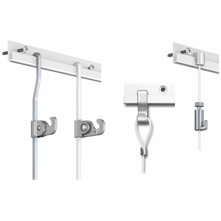 Sistema para colgar cuadros Classic Rail BLANCO 200 cm