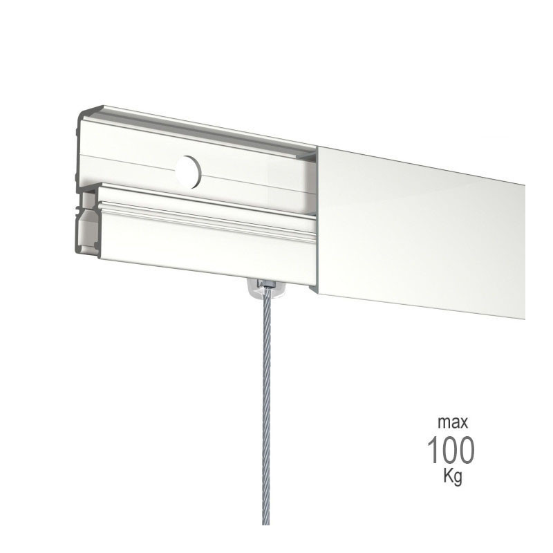 Guía para colgar cuadros NEWLY R70 museo 200 cm blanco 100 kg/m riel de aluminio