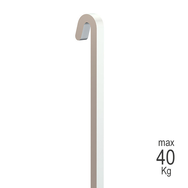 Varilla blanca en forma de U para colgar cuadros