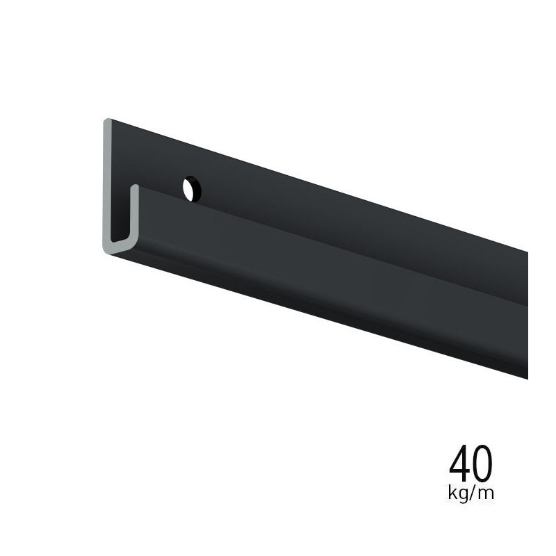 Guias para colgar cuadros Classic Rail PRO NEGRO 200 cm