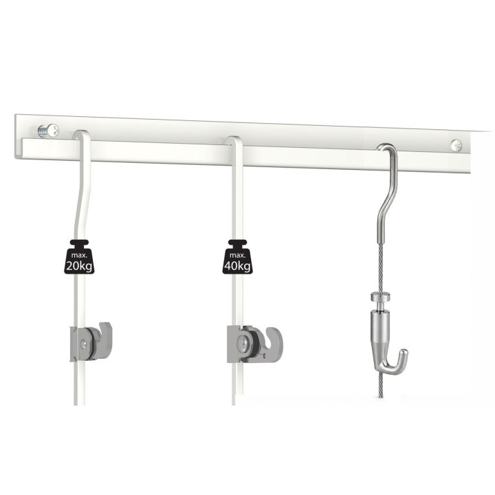 Guía para colgar cuadros Classic Rail PRO BLANCO 200 cm