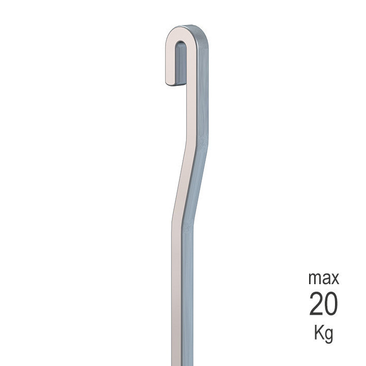 Varilla cuadrada PLATA 150 cm  para colgar cuadros